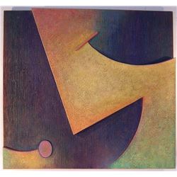 Warren Wolf, Abiyer & Cashowk #2, Oil and Marble Dust Painting