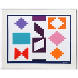 Yaacov Agam, Design IV, Silkscreen