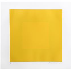 Richard Anuszkiewicz, Spring Suite (Yellow with Yellow) Intaglio Aquatint Etching