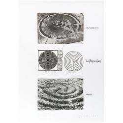 Joe Tilson, Stonehenge, Spiral from Wessex Portfolio, Etching