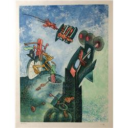 Roberto Matta, L'octr'hui from Hom'mere II - L'Eautre, Aquatint Etching