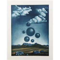 Kurt Schšnen, Surrealist Landscape 3, Aquatint Etching
