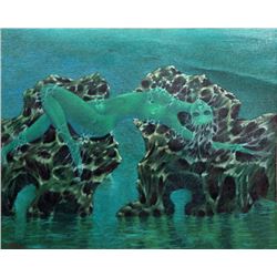 Hattakitkosol Somchai, Green Virgin, Oil Painting