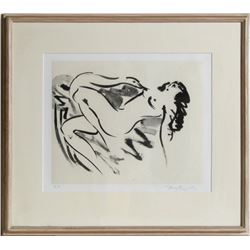 Reuben Nakian, Leda and the Swan - 8, Etching and Chine Colle