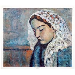 Pablo Picasso, Femme a la Mantille Blanche, Poster