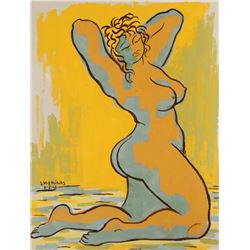 Laurent Marcel Salinas, Nude 48, Gouache Painting
