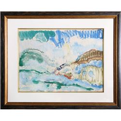Romare Bearden, High Waves, Monoprint