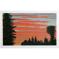John Beerman, Sunset, Lithograph