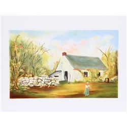 Fioravanti, Stone Fence in Norwood Glen, Lithograph