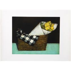 Olivia Munroe, Tulips in Paper, Mezzotint