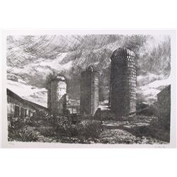 Altoon Sultan, The Farm from the Brooklyn College Women's Portfolio, Lithograph