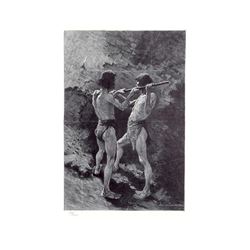 Frederic Remington, Mexican Miners, Lithograph