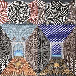 Pedro Friedeberg, Encuentro de Dos Mundos, Serigraph