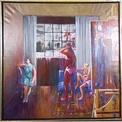 Benjamin Silva, Studio, Acrylic Painting