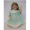 Image 1 : A SIMON & HALBIG BISQUE HEAD DOLL, Titian wigs, sleeping eyes, open mouth, jointed limbs, polkado...
