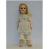 Image 1 : A S.F.B.J. BISQUE HEAD DOLL, blonde silk wig, sleeping eyes, open mouth, earring holes, ball join...