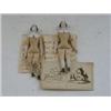 Image 1 : A PAIR OF MINIATURE CHINA HEAD DOLLS, 19th Century, cloth bodies, with related written document d...