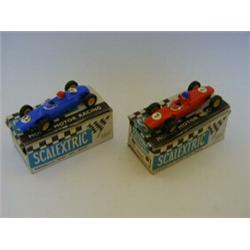 A BOXED TRI-ANG SCALEXTRIC LOTUS, C/67 and Cooper, C/66, both synthetic livery and with instructi...