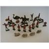 Image 1 : SIX BRITAINS TOY LEAD SOLDIERS, with eighteen other lead figures, including Cowboy and Indians, o...