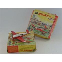 TWO BOXED DINKY TOYS BEECHCRAFT AIRCRAFT, No.710, red and white livery, (2)  20-30...