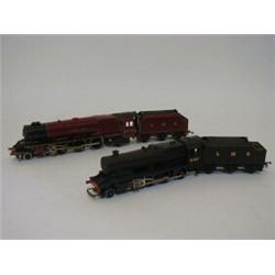 AN UNBOXED HORNBY DUBLO 4-6-2 LOCOMOTIVE AND TENDER, No.6229, named 'Duchess of Hamilton' and a 2...