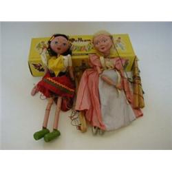 A BOXED PELHAM PUPPET, Gypsy, wooden head and hands, and an unboxed Cinderella (2)  20-40...