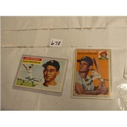 1956 Topps Rookie White Sox Luis Aparicio and 1954 Topps Pittsburgh Pirates Preston Ward