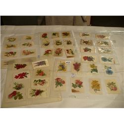 1920's 1930's Tobacco Silks. Flowers