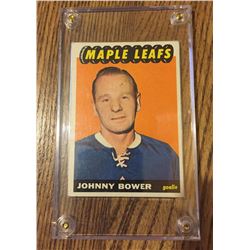 1965-66 Topps Johnny Bower Hockey Card