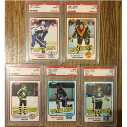 1980-81 Lot of 5 PSA Graded Hockey Cards