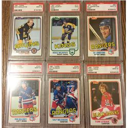 1980-81 Lot of 6 PSA Graded Hockey Cards
