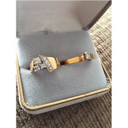 White & Yellow Gold Wedding Set