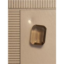 EMERALD CUT SMOKED QUARTZ GEMSTONE