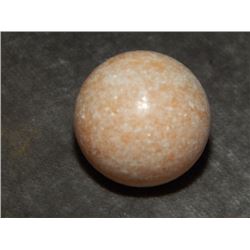 POLISHED STONE ORB ~1.25" DIAMETER - YELLOW/BROWN