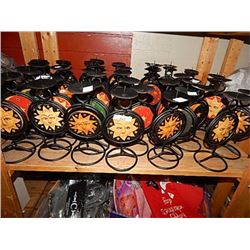 SHELF LOT OF NEW METAL SUN CANDLE HOLDERS - APPROX 40 PC TTL