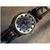 Image 1 : WATCH - NEW MEN'S SKELETON 2-SIDED WATCH - WITH BLACK LEATHER STRAP