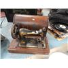Image 1 : VINTAGE PORTABLE SINGER SEWING MACHINE - WITH CASE - AS IS - NO WARRANTY NO GUARANTEE