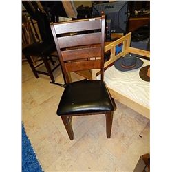 NEW MAHOGANY AND LEATHER SIDE CHAIR