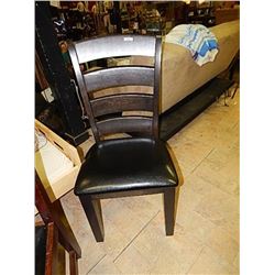 NEW MAHOGANY AND LEATHER SIDE CHAIR