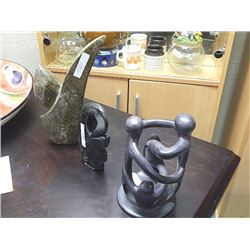 HAND CRAFTED CARVED STONE STATUE - 3 TTL