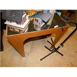 END TABLE - METAL BASS WITH MIRROR TOP