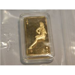 GOLD CLAD PIN-UP GIRL - 100 MILLS GOLD - 5 GRAMS TTL IN PLASTIC CASE