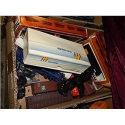 BOX OF MISC TRAINS & PARTS