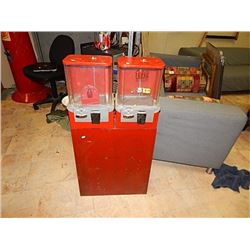 VINTAGE GUMBALL MACHINE - DOUBLE - ~40" TALL