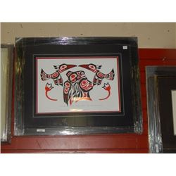 FRAMED LIMITED EDITION PRINT - SALISH CHIEF - RON V LAROCHELLE - GALLERY ESTIMATE - $525