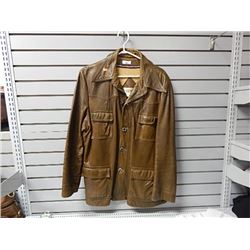 jacket- Sidney - Brn Leather  - zip out lining -