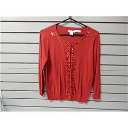 Alfred Sung Red Long Sleeved Cardigan style