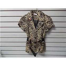 Sz 5/6 Majorca Sh sleeve belted leopard top