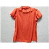 Image 2 : LADIES TOP - USED - BANANA REPUBLIC - ORANGE S/S BOW AT NECK - SIZE X-SMALL