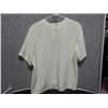 Image 2 : LADIES TOP - USED - ELITE - CREAM - S/S PEARL TRIM - SIZE 16